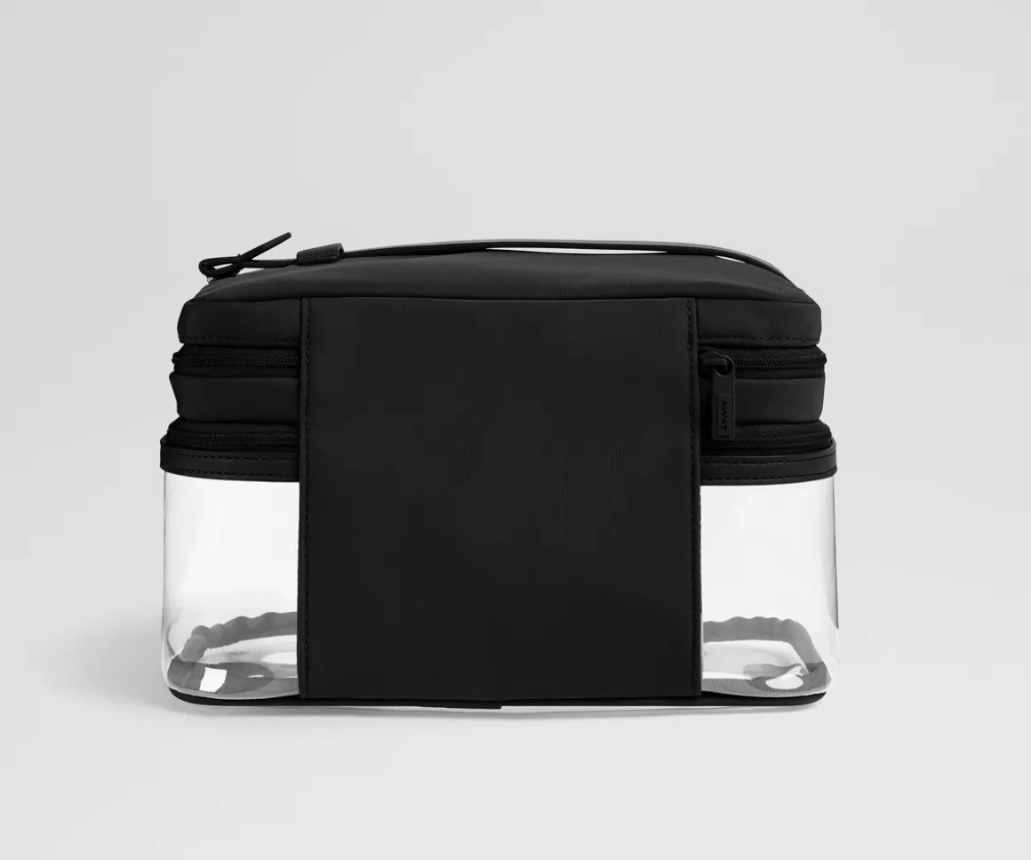 Clear Cosmetic Case in Jet Black