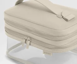 Clear Cosmetic Case in Salt White
