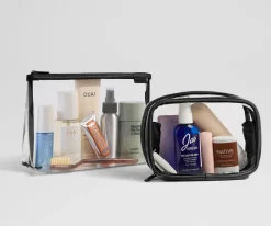 Clear Pouch Set in Jet Black
