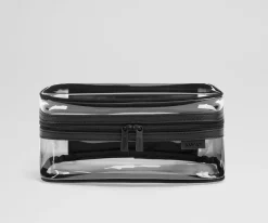 Clear Toiletry Bag in Jet Black