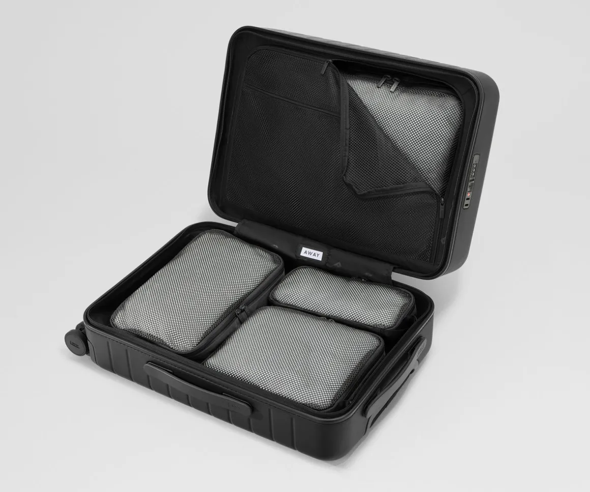 Compression Packing Cubes in Jet Black