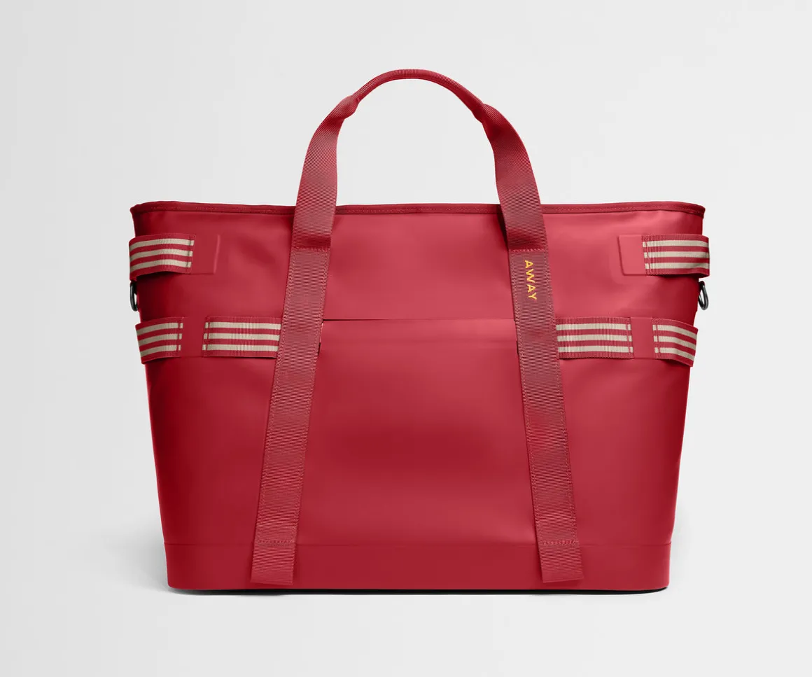 Cooler Tote in Cherry Red