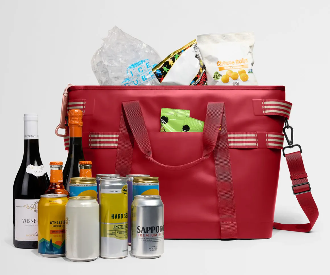 Cooler Tote in Cherry Red