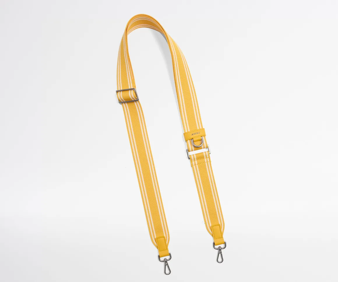Crossbody Strap in Yellow Stripe