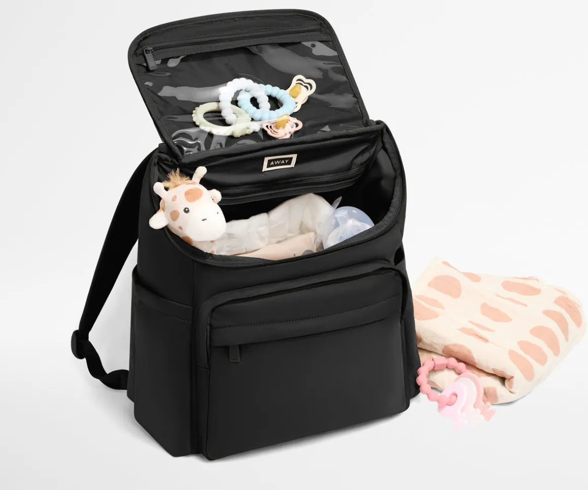 Featherlight Diaper Backpack in Jet Black