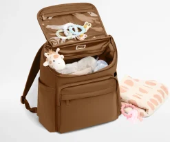 Featherlight Diaper Backpack in Amaro Brown