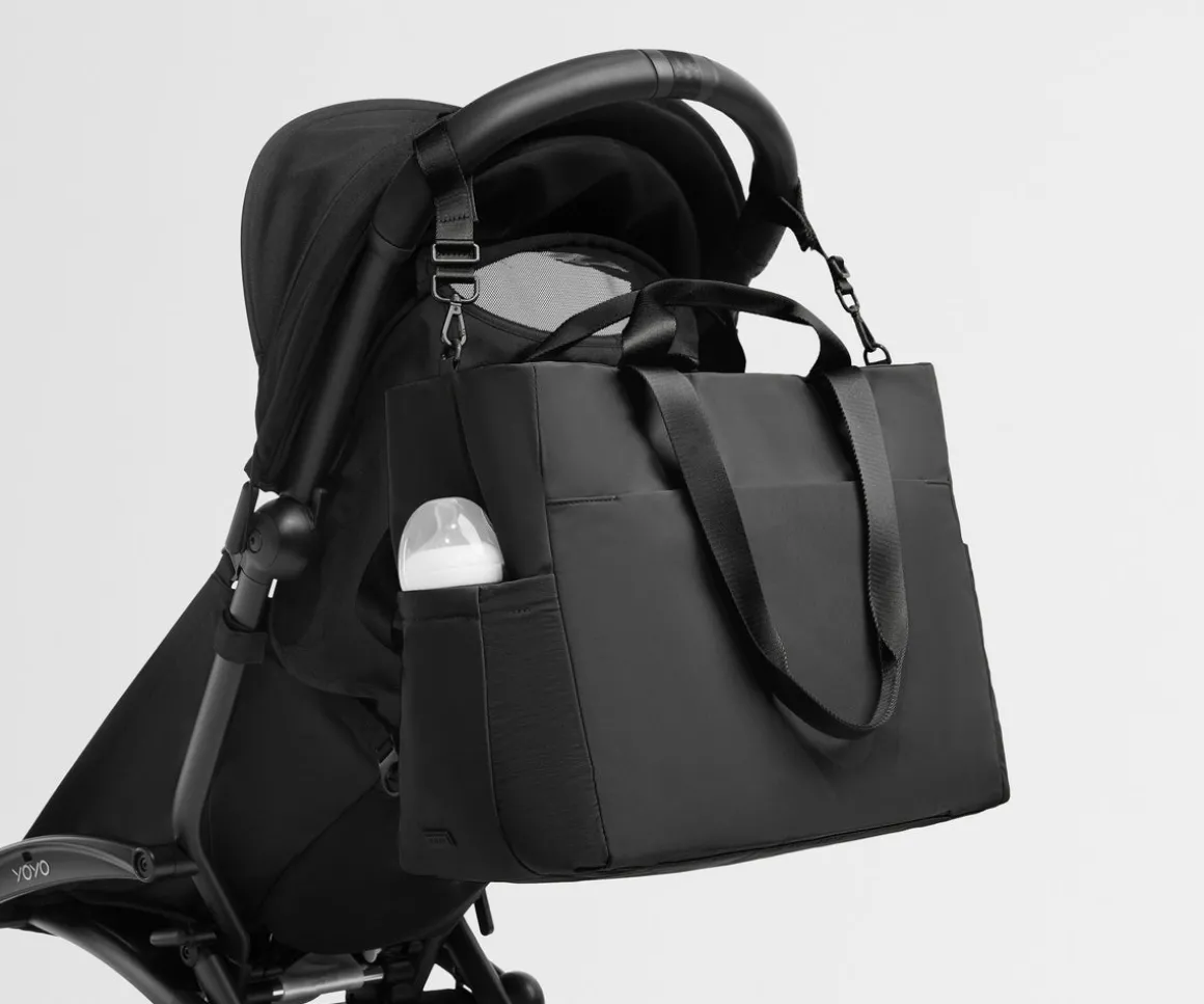 Featherlight Diaper Tote in Jet Black