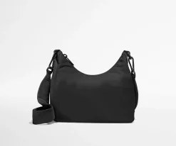 Featherlight Duo Crossbody in Jet Black