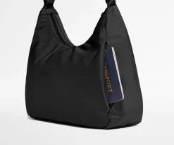 Featherlight Duo Crossbody in Jet Black