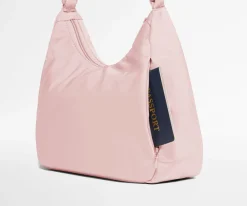 Featherlight Duo Crossbody in Blush Pink