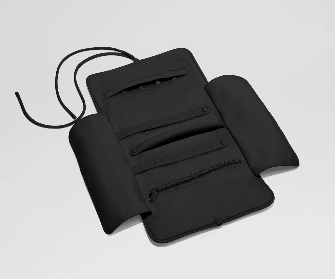 Featherlight Jewelry Roll in Jet Black