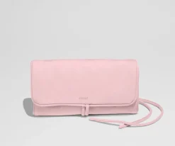 Featherlight Jewelry Roll in Blush Pink