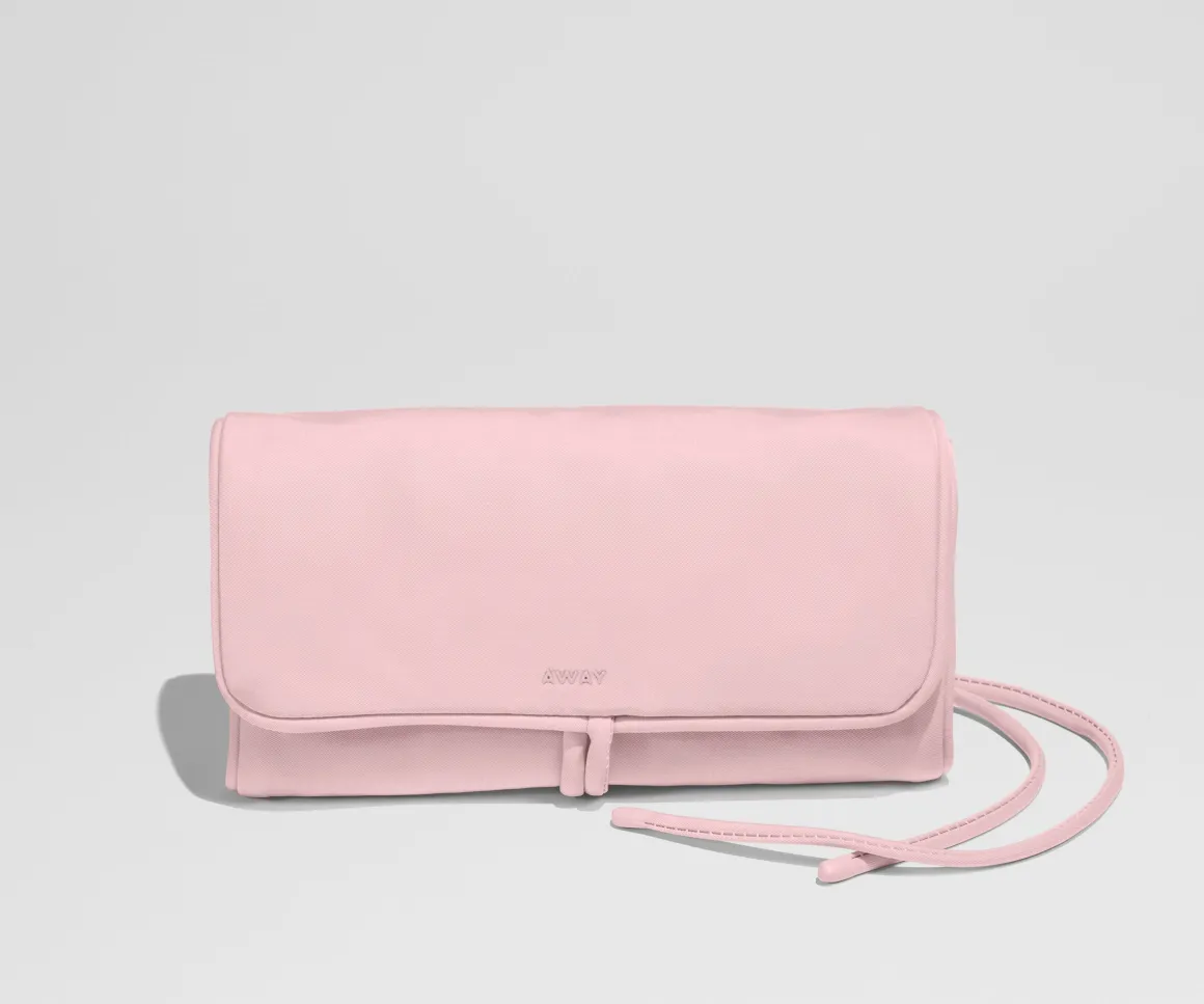 Featherlight Jewelry Roll in Blush Pink