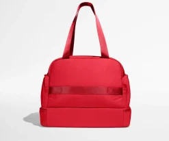 Featherlight Overnight Bag in Cherry Red