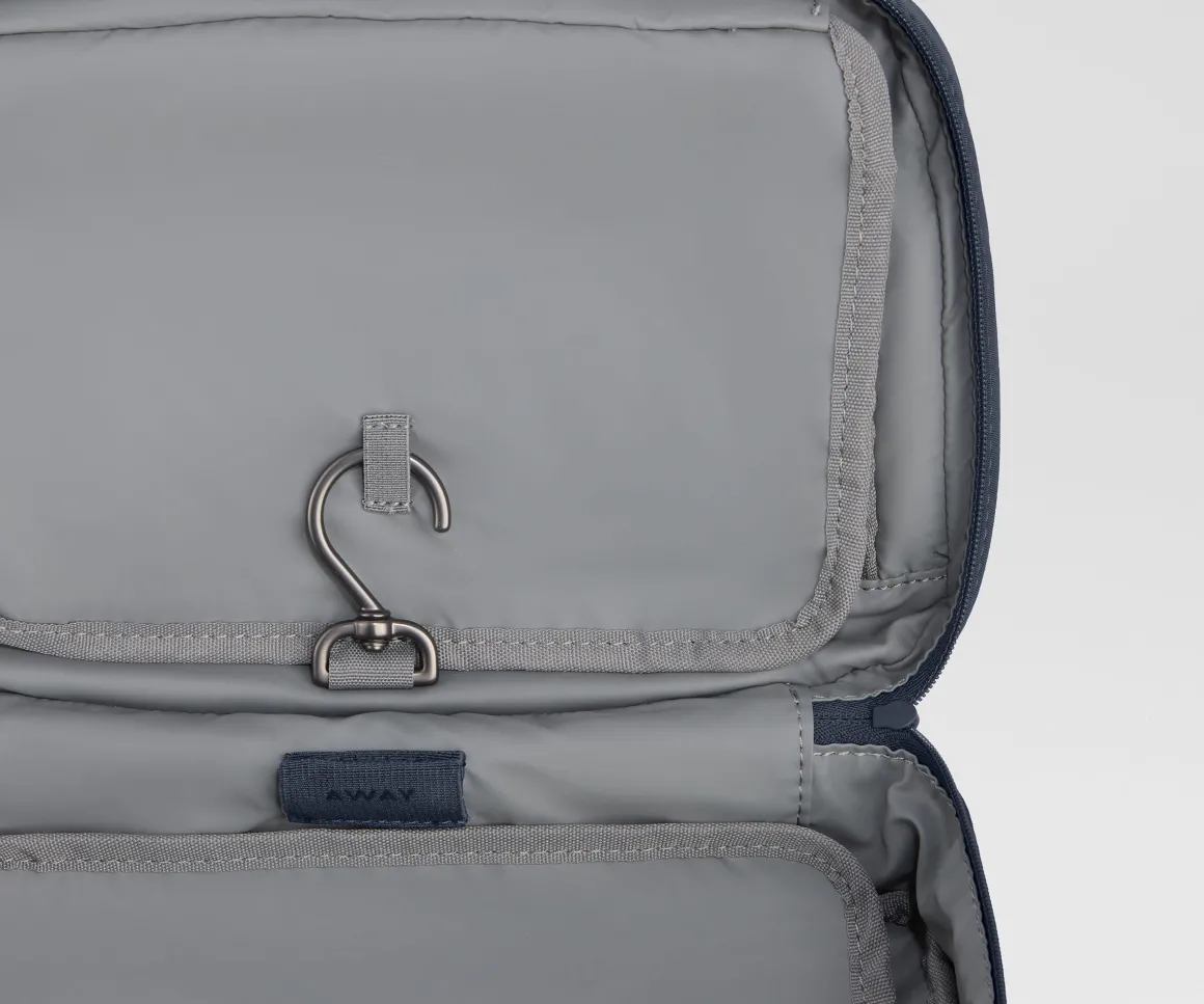 Hanging Toiletry Bag in Navy Blue