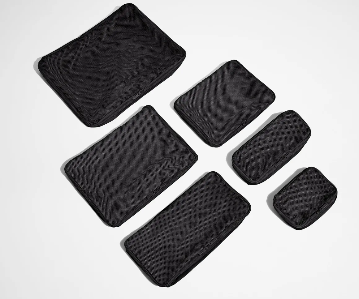 Insider Packing Cubes (Set of 6) in Jet Black