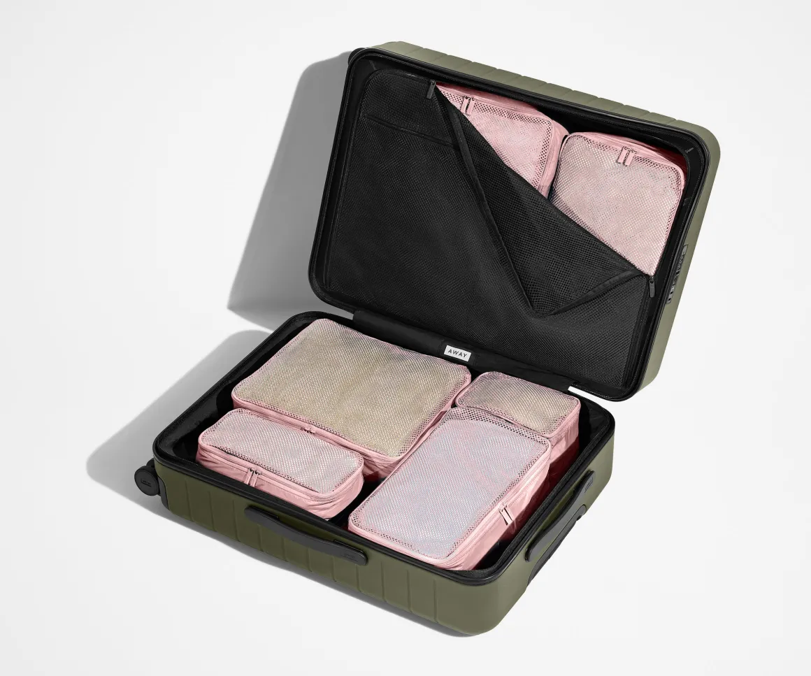 Insider Packing Cubes (Set of 6) in Blush Pink