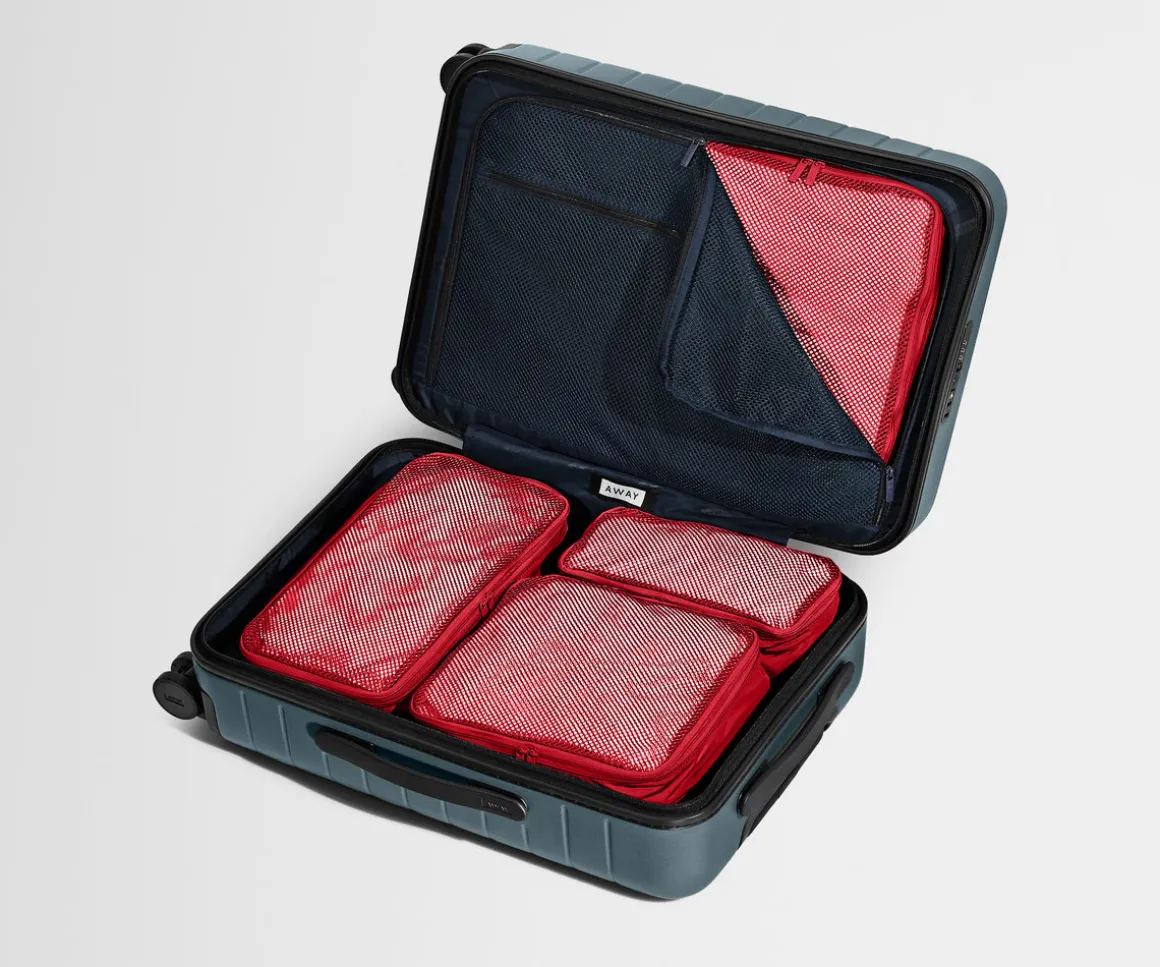 Insider Packing Cubes (Set of 4) in Cherry Red