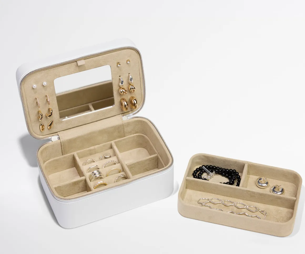 Keepsake Jewelry Case in Pearl White