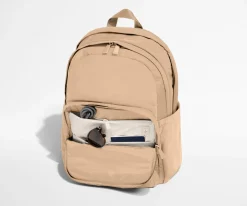 Large Featherlight Backpack in Camel Brown