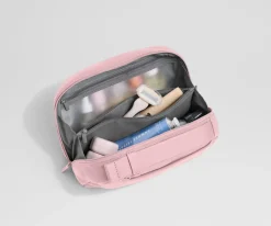 Large Toiletry Bag in Blush Pink