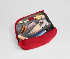Large Toiletry Bag in Cherry Red
