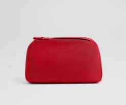 Large Toiletry Bag in Cherry Red