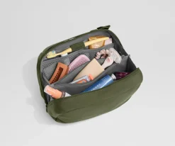 Large Toiletry Bag in Olive Green