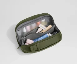 Large Toiletry Bag in Olive Green