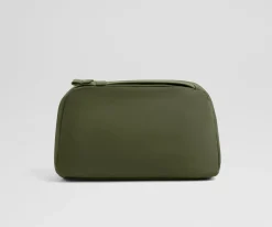 Large Toiletry Bag in Olive Green
