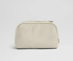 Large Toiletry Bag in Salt White