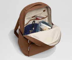 Leather Backpack in Saddle Brown