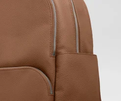 Leather Backpack in Saddle Brown