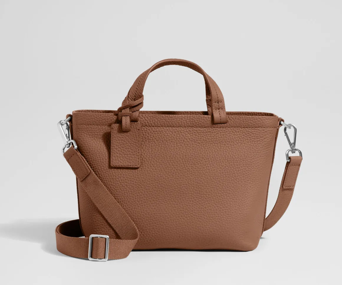 Leather Crossbody in Saddle Brown