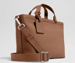 Leather Crossbody in Saddle Brown