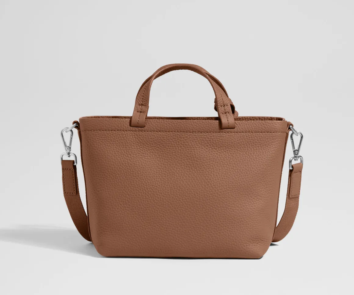 Leather Crossbody in Saddle Brown