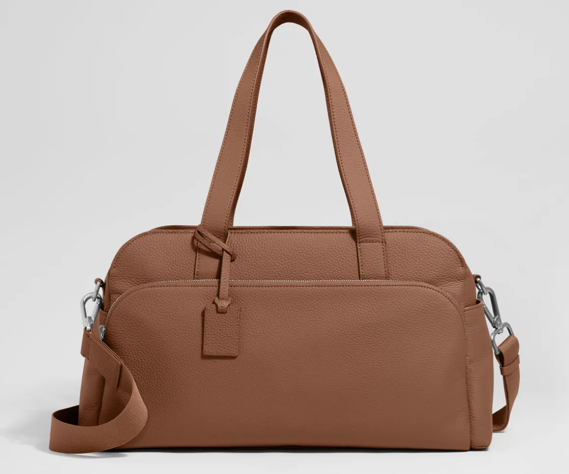 Leather Duffle in Saddle Brown