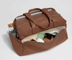 Leather Duffle in Saddle Brown