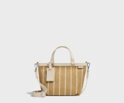 Mini Riviera Straw Tote in White Seagrass