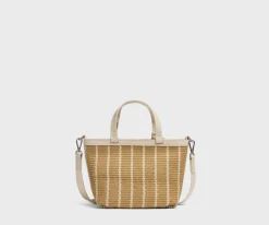 Mini Riviera Straw Tote in White Seagrass