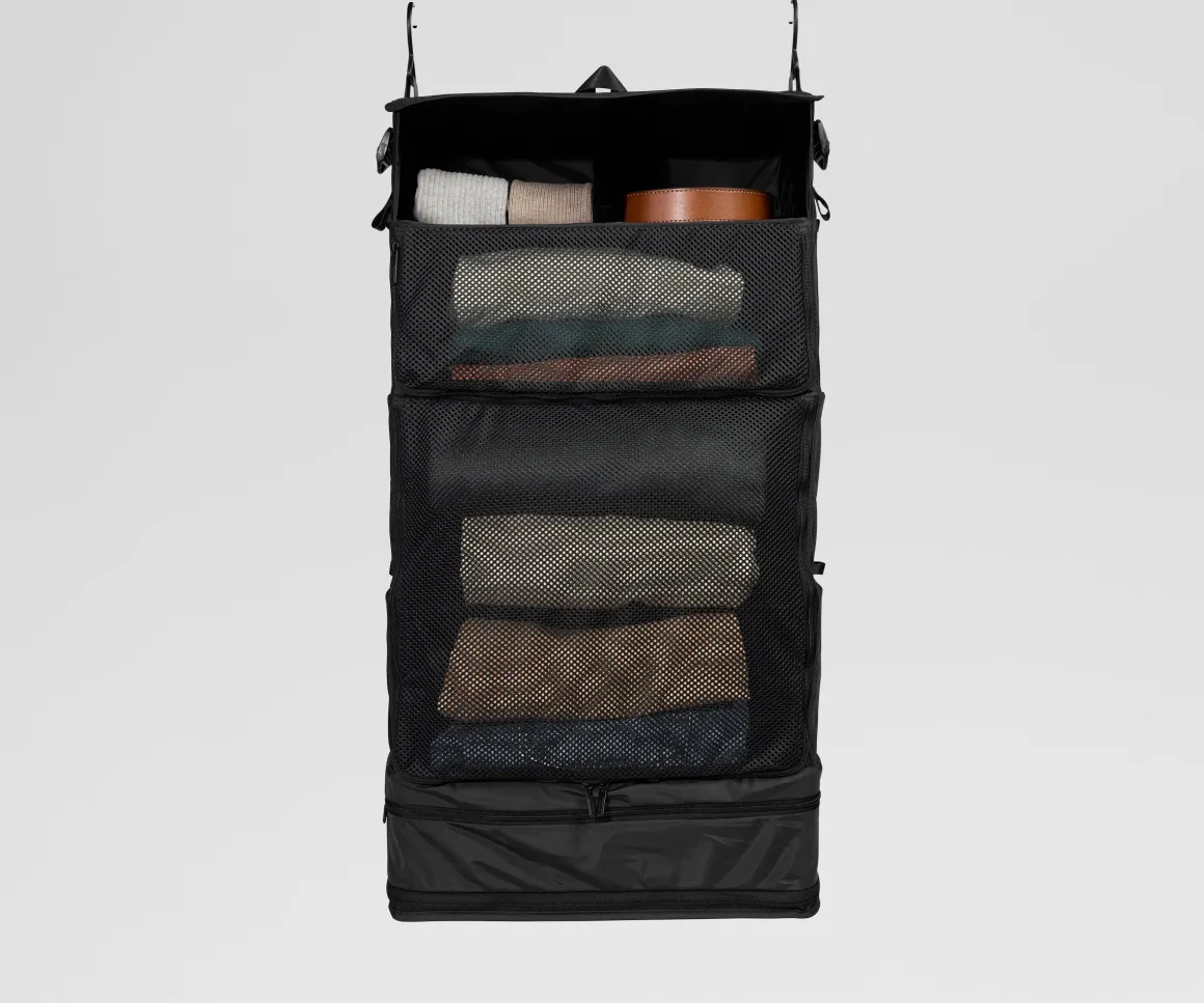 PackAway™ Checked Compression Closet in Jet Black