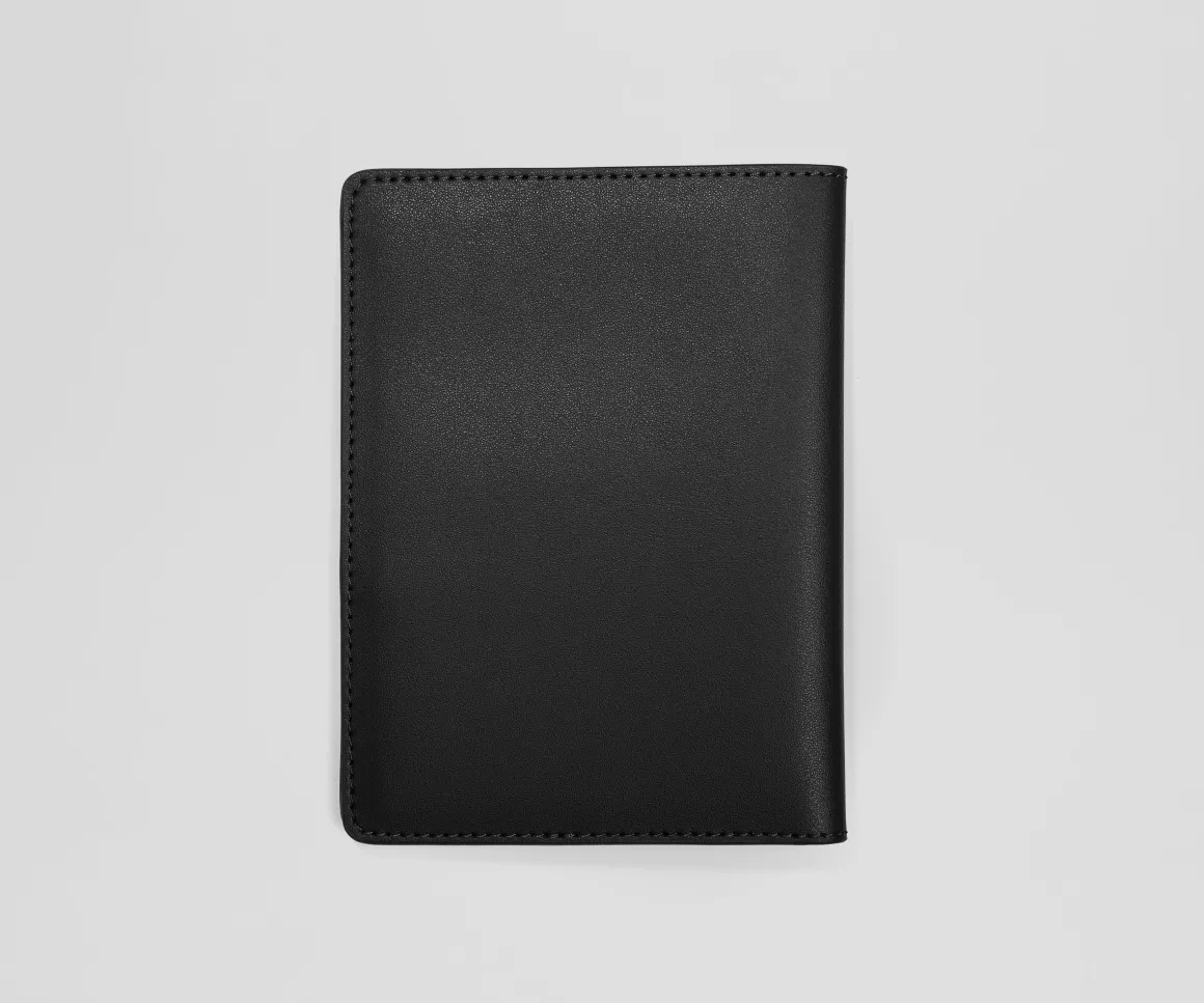 Passport Holder in Jet Black