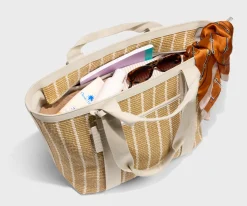 Riviera Straw Tote in White Seagrass