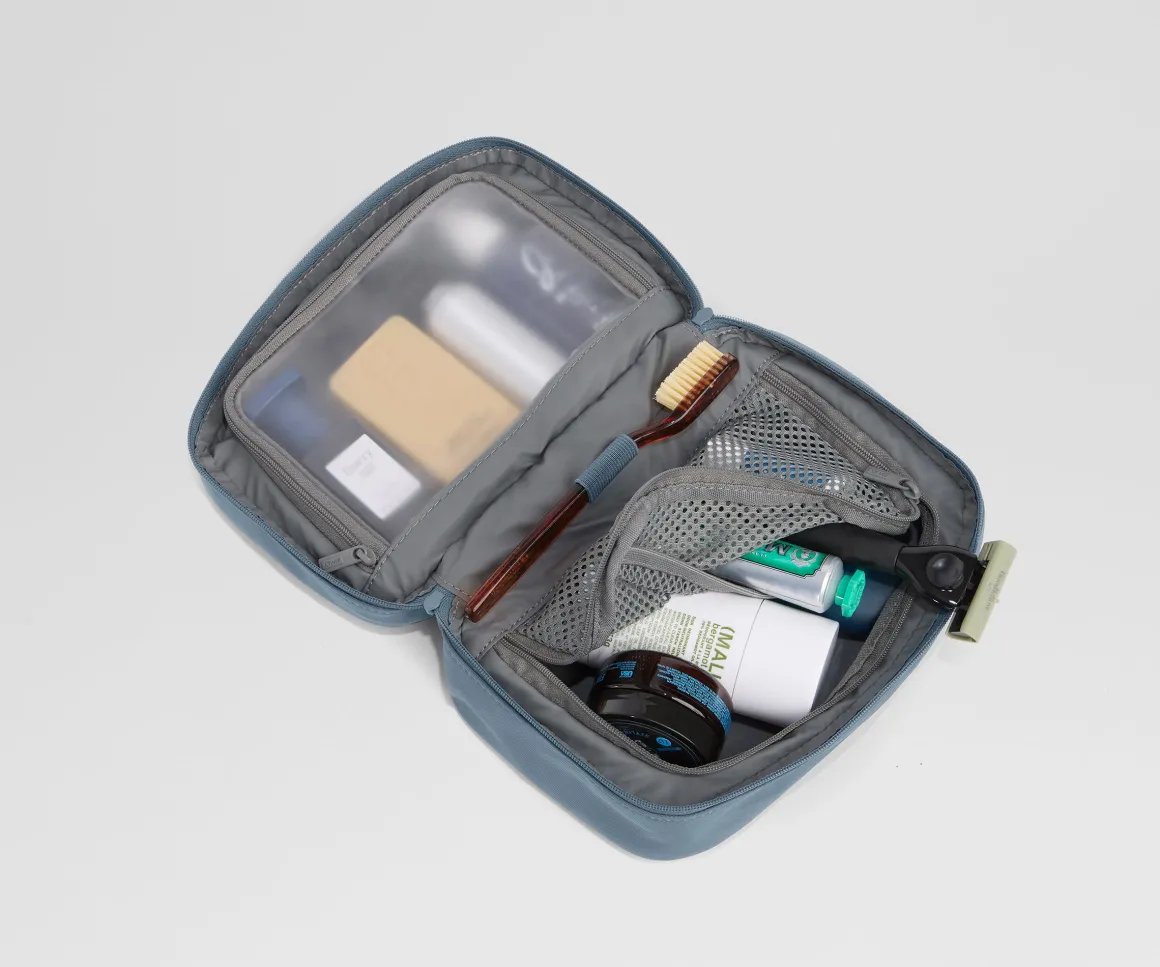 Small Toiletry Bag in Coast Blue