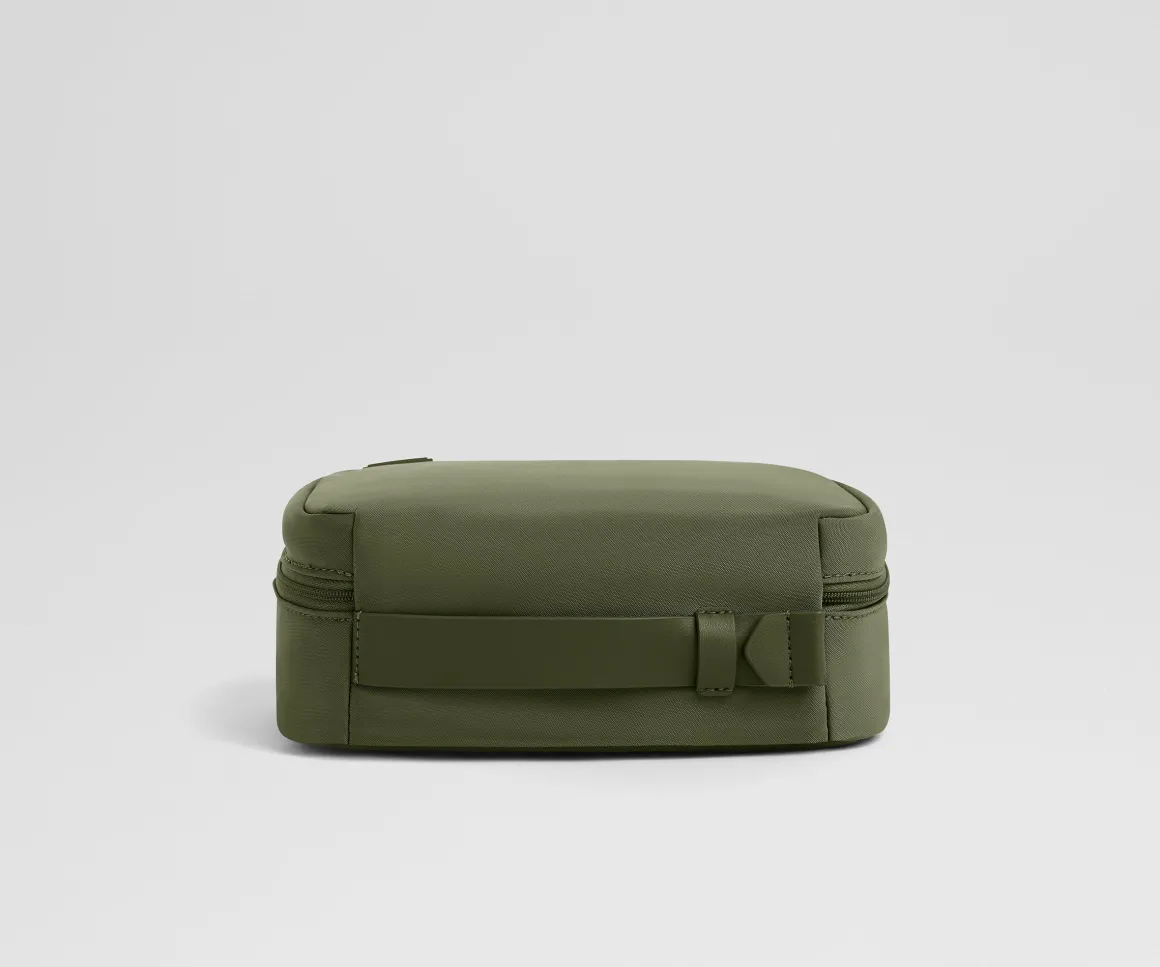 Small Toiletry Bag in Olive Green