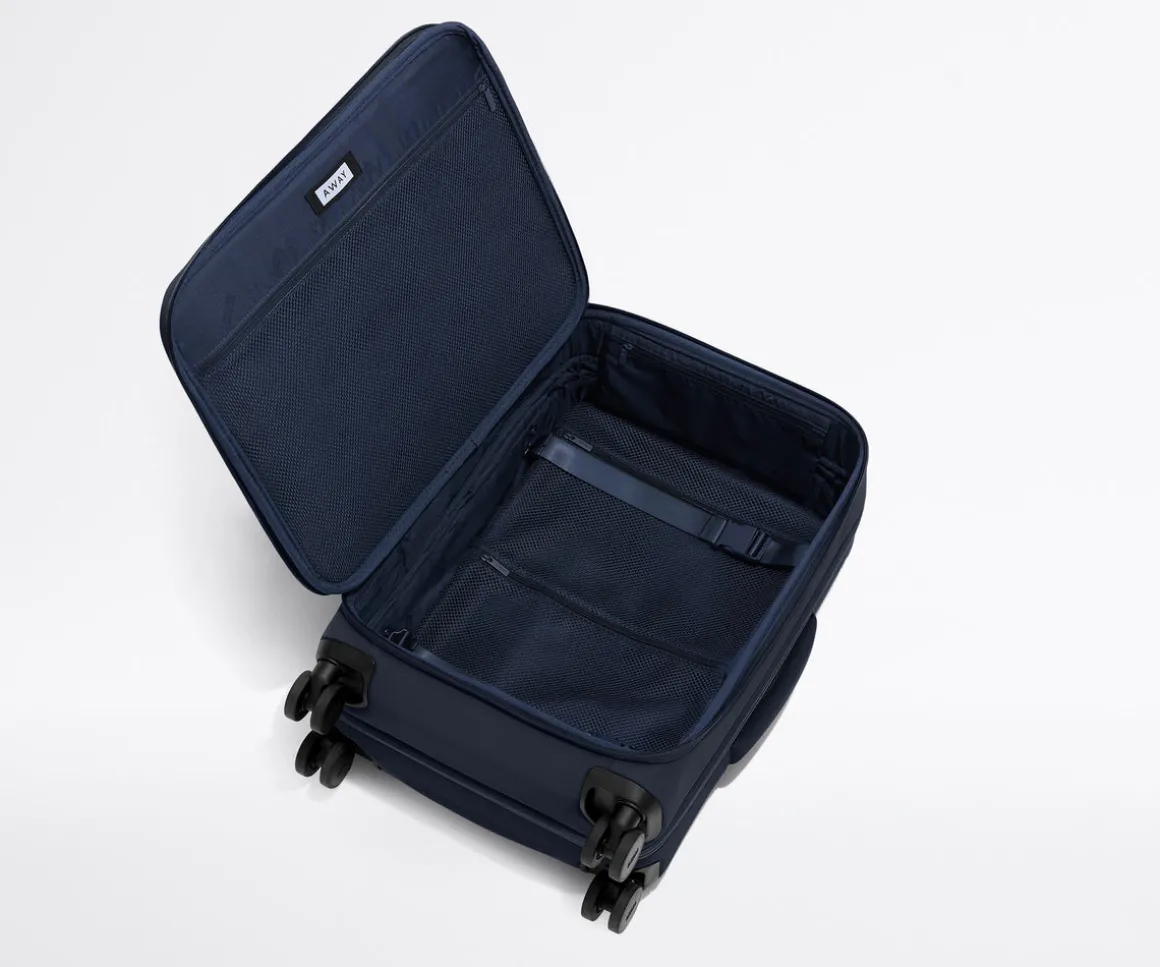 Softside Bigger Carry-On in Navy Blue
