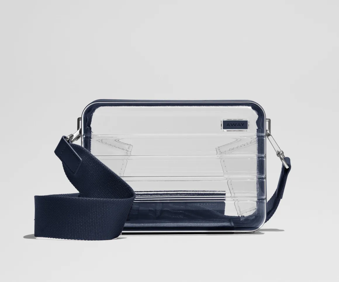 Stadium Bag in Clear/Navy Blue