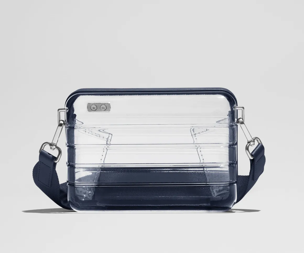 Stadium Bag in Clear/Navy Blue