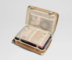 The Aluminum Edge Carry-On in Cognac Brown