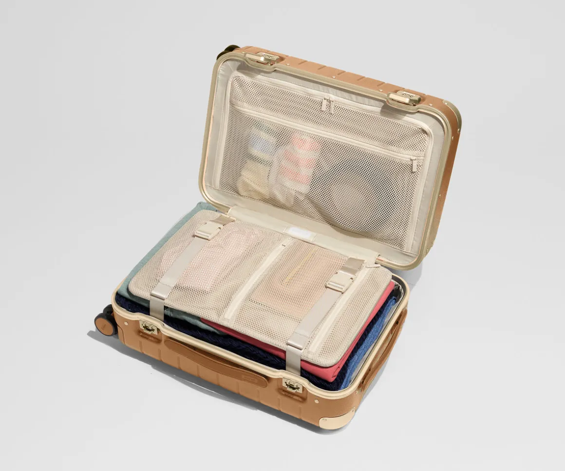 The Aluminum Edge Carry-On in Cognac Brown